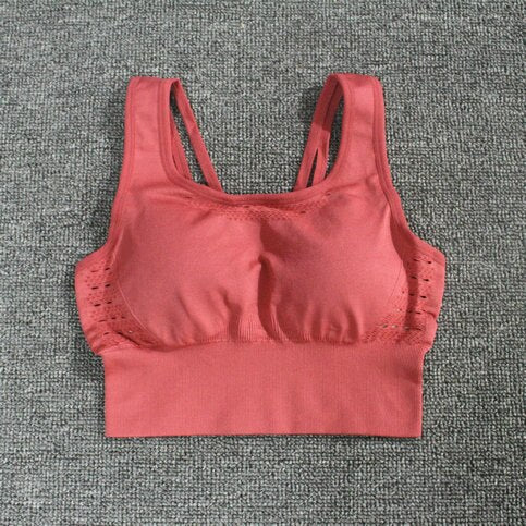 Ensemble Femmes energie sans soudure de Sport. Soutien-Gorge Gym top Fitness de yoga. Soutien-Gorge rembourré antichoc.