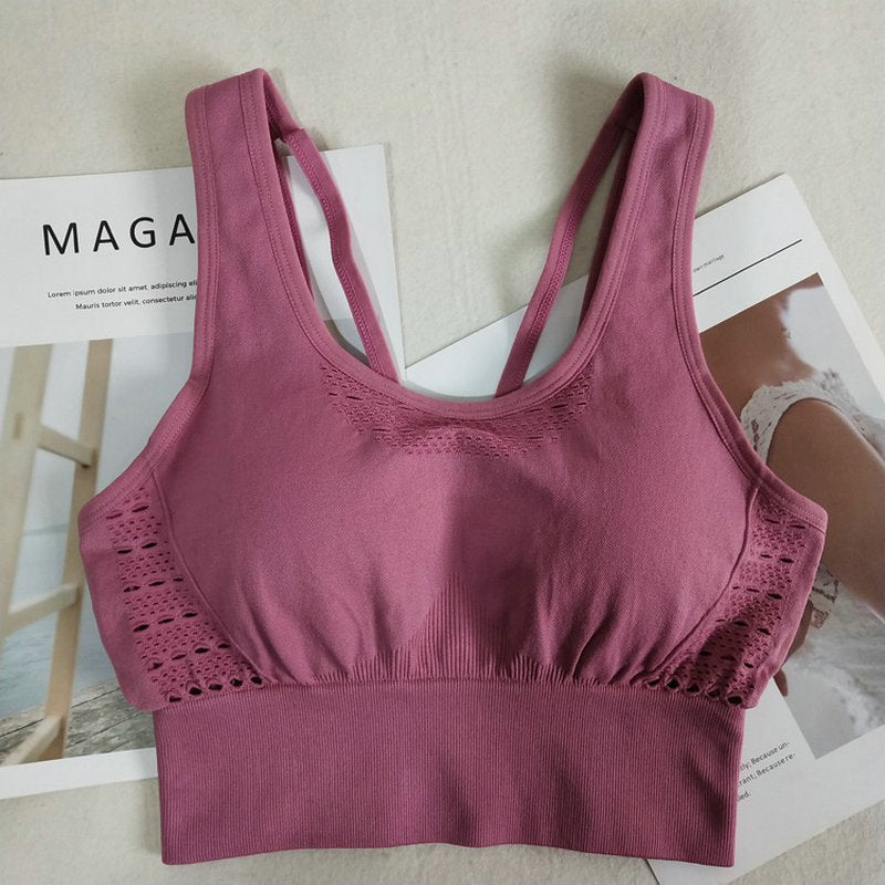 Ensemble Femmes energie sans soudure de Sport. Soutien-Gorge Gym top Fitness de yoga. Soutien-Gorge rembourré antichoc.