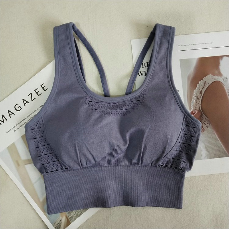 Ensemble Femmes energie sans soudure de Sport. Soutien-Gorge Gym top Fitness de yoga. Soutien-Gorge rembourré antichoc.