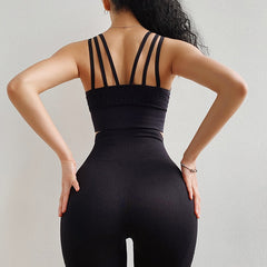 Ensemble Femmes energie sans soudure de Sport. Soutien-Gorge Gym top Fitness de yoga. Soutien-Gorge rembourré antichoc.